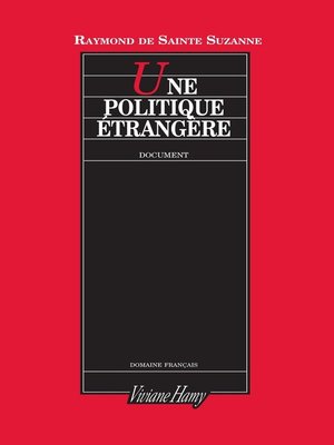 cover image of Une politique étrangère